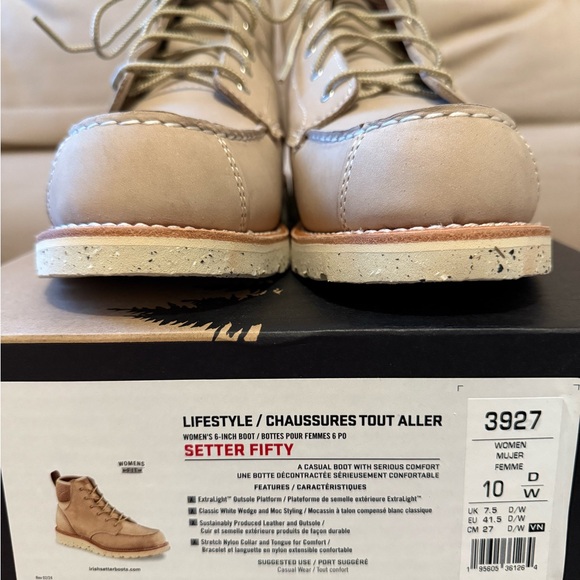 Irish Setter Women's Tan Lace Up Boots - Picture 2 of 5